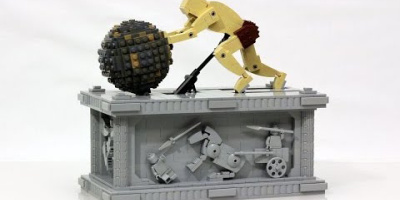 Sisyfos knuffar för evigt en sten – i Lego