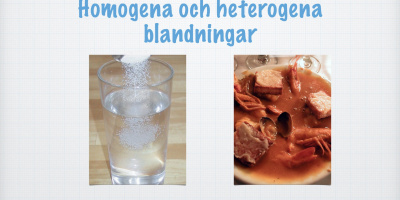 Grundämnen och kemiska föreningar. Rena ämnen och blandningar