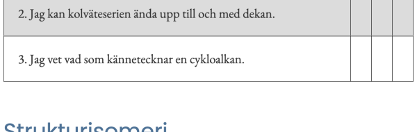 Vad kan du om Organiska molekylers struktur och funktion?