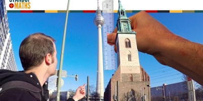 Hur man mäter höjden på Fernsehturm med en linjal