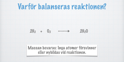 Stökiometri: Massan bevaras