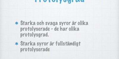 pH och en syras protolysgrad
