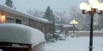 Snöstorm med 