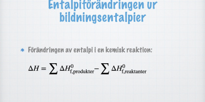 Förbränningsentalpi och bildningsentalpi