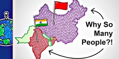 Varför bor det så många människor i Kina och Indien?