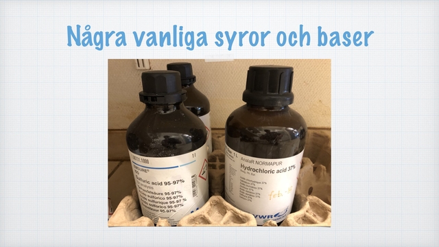 Några vanliga syror och baser.001