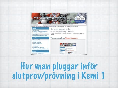 Hur man pluggar inför slutprov/prövning i Kemi 1