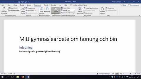 Hur man använder referenshanteringen i Word (Windows)