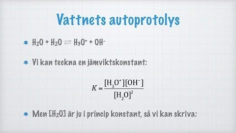 Vattnets protolyskonstant Kw