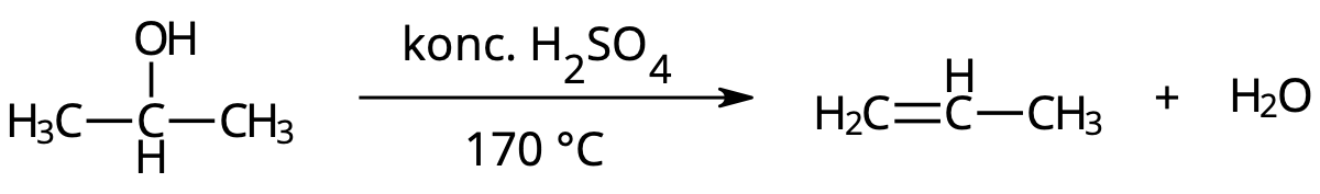 2 propanol H2SO4 propen H2O.v2