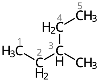 3 metylpentan (numrerad)