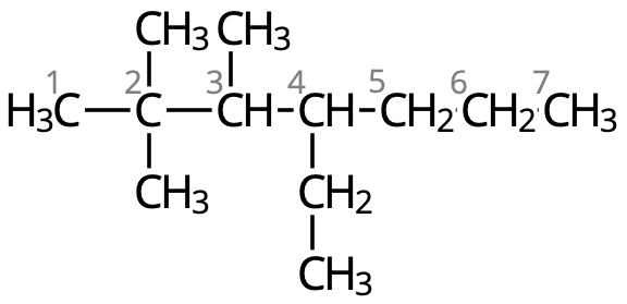 4-etyl-2,2,3–trimetylheptan.