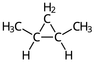 Cis-1,2-dimetylcyklopropan. 